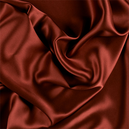 Runway Silks Copper Stretch Silk Charmeuse Fabric - Reorderable