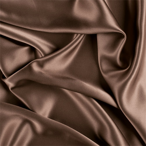 Runway Silks Latte Stretch Silk Charmeuse Fabric - Reorderable