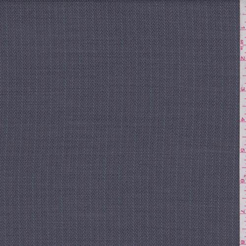 1 7/8 YD PC-Pale Black Chevron Lightweight Suiting Fabric