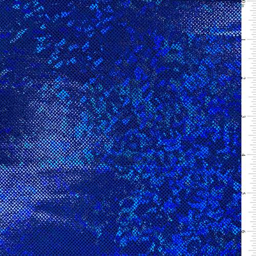 Royal Blue Hologram Bolt Fabric