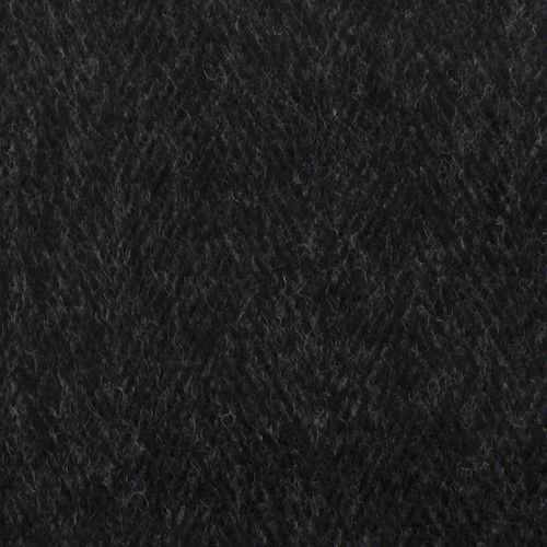 Gray/Black Brushed Herringbone Wool Blend Jacketing Fabric