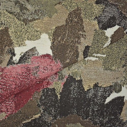 Brown/Red Contemporary Abstract Jacquard Decor Fabric