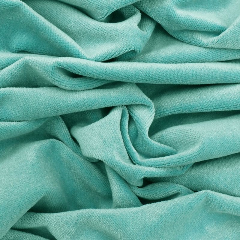 Summer Turquoise Low Pile Velvet Woven Home Decorating Fabric
