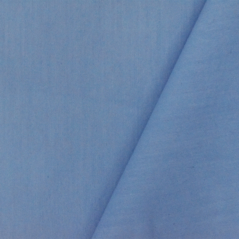 1 3/8 YD PC-Blue Solid Stretch Poly Broadcloth Woven Fabric