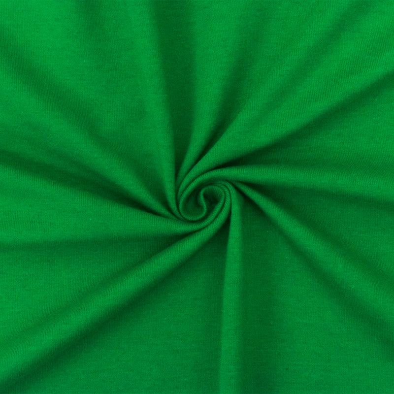 Green Solid Stretch Cotton Spandex Jersey Knit Fabric