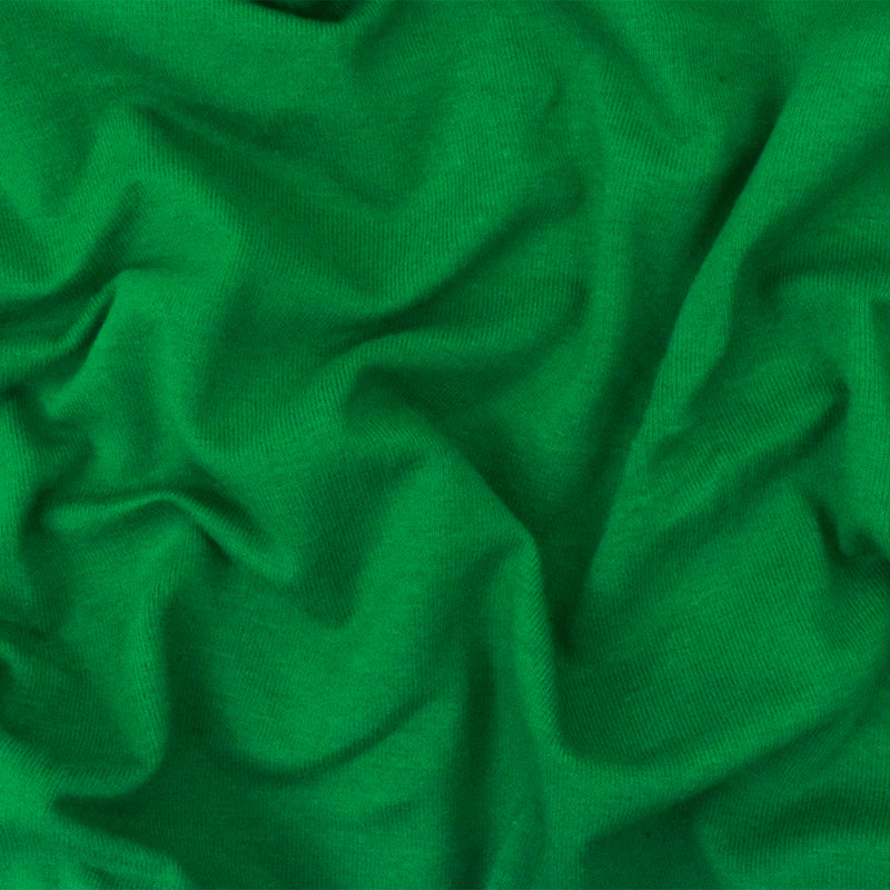 Green Solid Stretch Cotton Spandex Jersey Knit Fabric