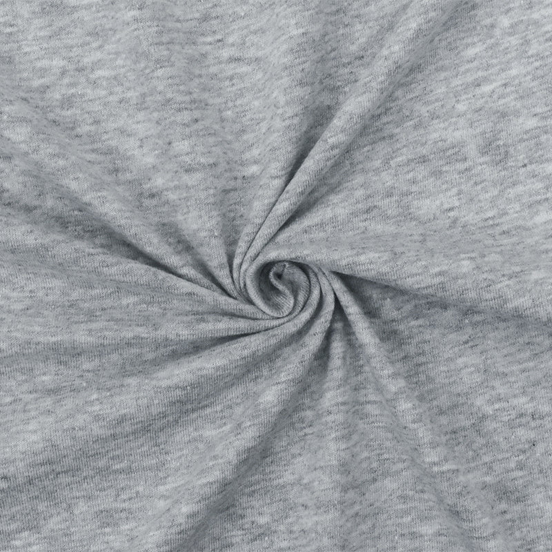 Heather Gray Stretch Cotton Spandex Jersey Knit Fabric