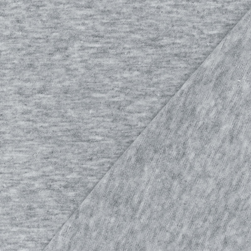 Heather Gray Stretch Cotton Spandex Jersey Knit Fabric