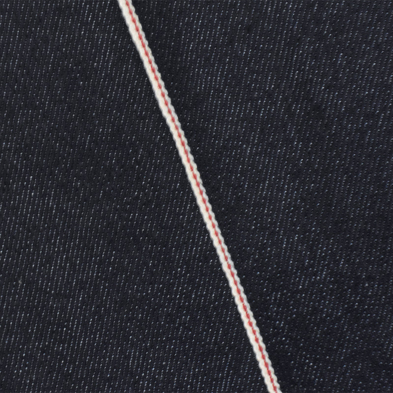 Night Navy Blue-White Red 10 oz. Cotton Japanese Selvedge Denim Fabric