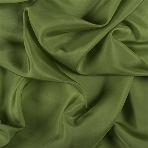 Runway Silks Apple Green Silk Habotai Fabric - Reorderable