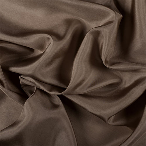 Runway Silks Mocha Silk Habotai Fabric - Reorderable
