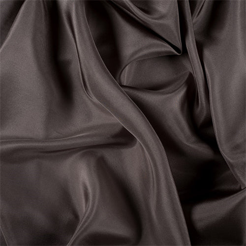 Runway Silks Dark Taupe Silk Habotai Fabric - Reorderable