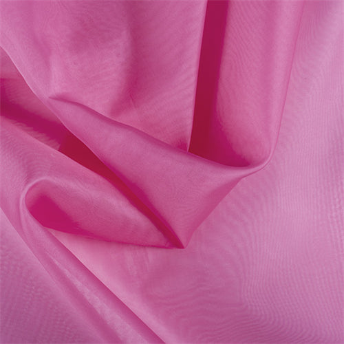 Runway Silks Hot Pink Silk Organza Fabric - Reorderable