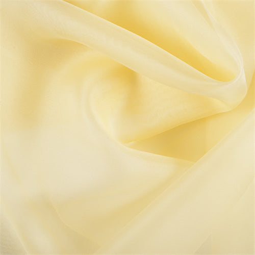 Runway Silks Yellow Silk Organza Fabric - Reorderable