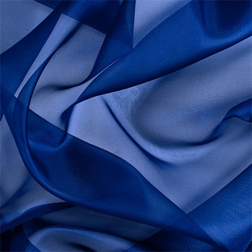 Runway Silks Dark Blue Silk Organza Fabric - Reorderable