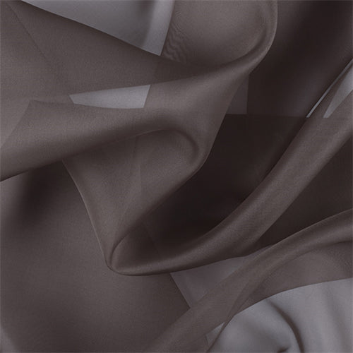 Runway Silks Dark Taupe Silk Organza Fabric - Reorderable
