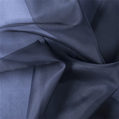 Runway Silks Midnight Navy Silk Organza Fabric - Reorderable