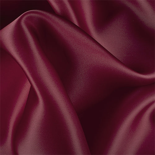Runway Silks Burgundy Silk Satin Organza Fabric - Reorderable