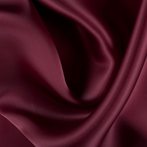Runway Silks Dark Brick Red Silk Satin Organza Fabric - Reorderable