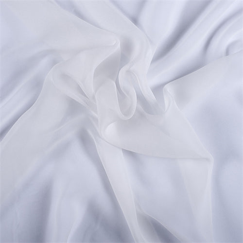 Runway Silks White Silk Chiffon Fabric - Reorderable