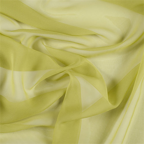 Runway Silks Chartreuse Silk Chiffon Fabric - Reorderable