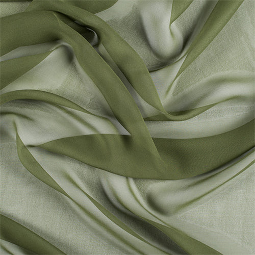 Runway Silks Grass Green Silk Chiffon Fabric - Reorderable