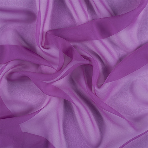 Runway Silks Magenta Silk Chiffon Fabric - Reorderable