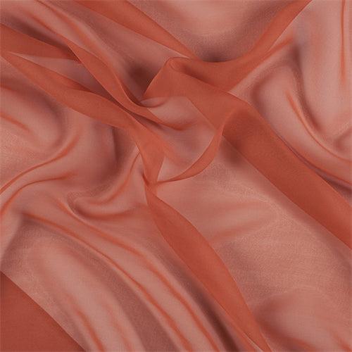 Runway Silks Orange Silk Chiffon Fabric - Reorderable