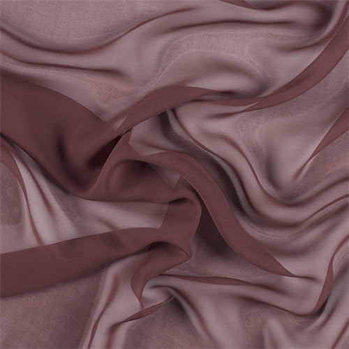 Runway Silks Rust Silk Chiffon Fabric - Reorderable