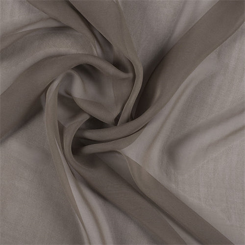 Runway Silks Latte Silk Chiffon Fabric - Reorderable