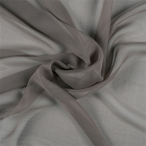 1 YD PC-Runway Silks Dark Taupe Silk Chiffon Fabric - Reorderable