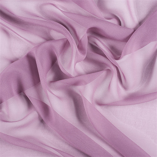 Runway Silks Mauve Wide Silk Chiffon Fabric - Reorderable