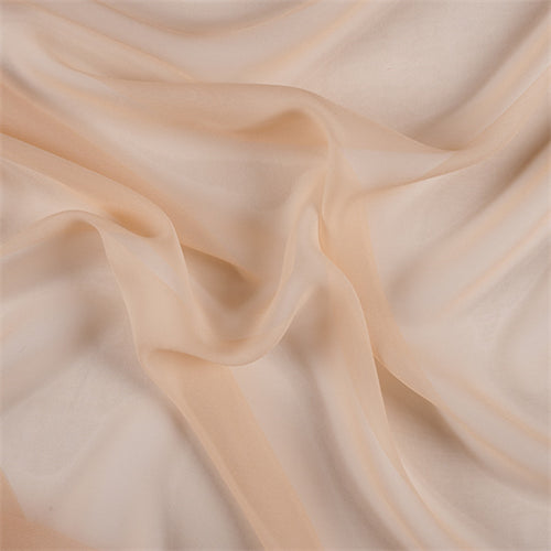 Runway Silks Peach Wide Silk Chiffon Fabric - Reorderable