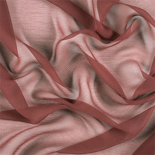Runway Silks Rust Crinkled Silk Chiffon Fabric - Reorderable