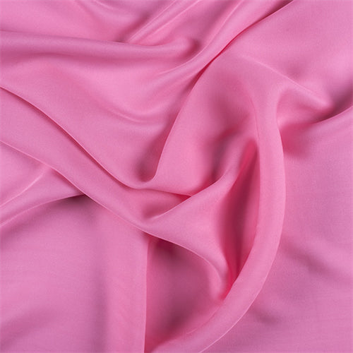 Runway Silks Hot Pink Silk Double Georgette Fabric - Reorderable