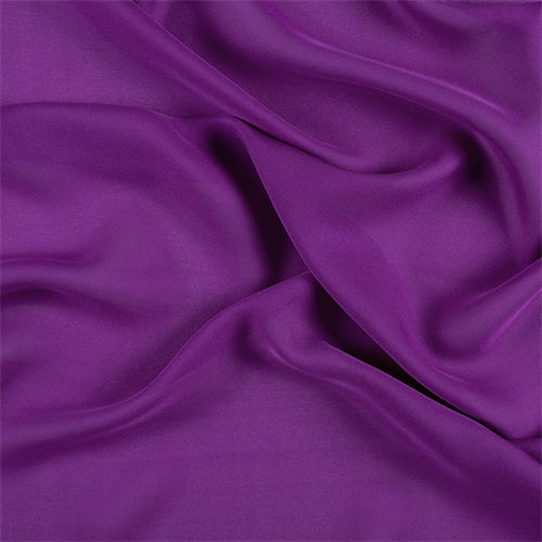 Runway Silks Grape Silk Double Georgette Fabric - Reorderable