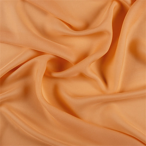 Runway Silks Light Orange Silk Double Georgette Fabric - Reorderable