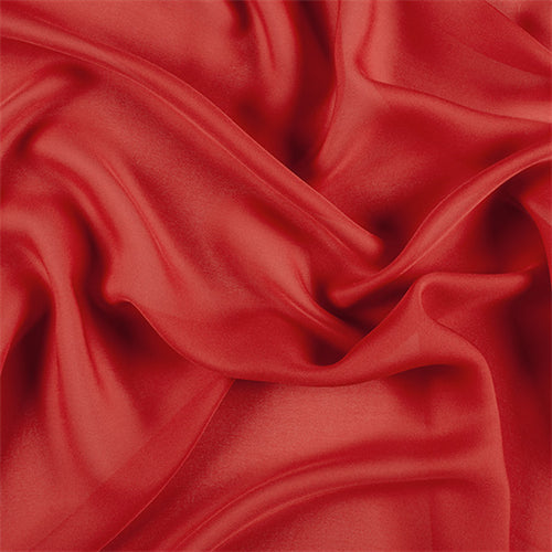 Runway Silks Red Silk Double Georgette Fabric - Reorderable