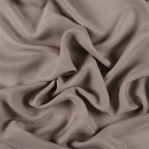 Runway Silks Taupe Silk Double Georgette Fabric - Reorderable