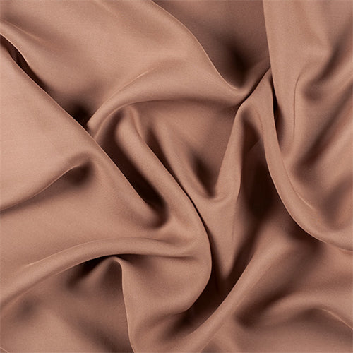 Runway Silks Brown Silk Double Georgette Fabric - Reorderable