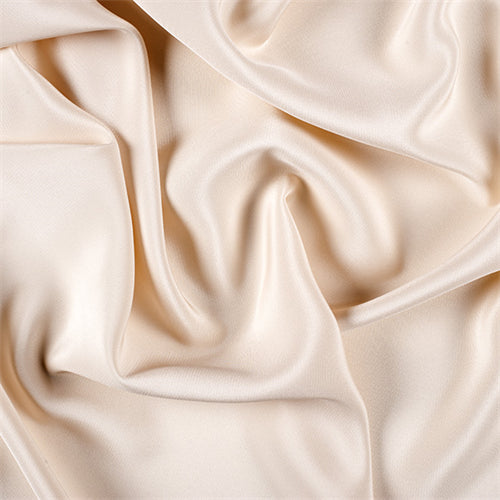Runway Silks Cream 4 Ply Silk Crepe Fabric - Reorderable