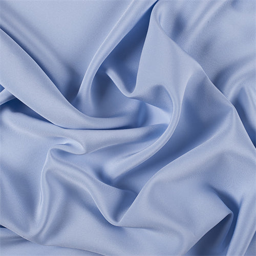 Runway Silks Steel Blue 4 Ply Silk Crepe Fabric - Reorderable