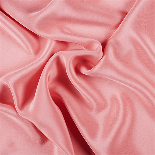 Runway Silks Coral Orange 4 Ply Silk Crepe Fabric - Reorderable