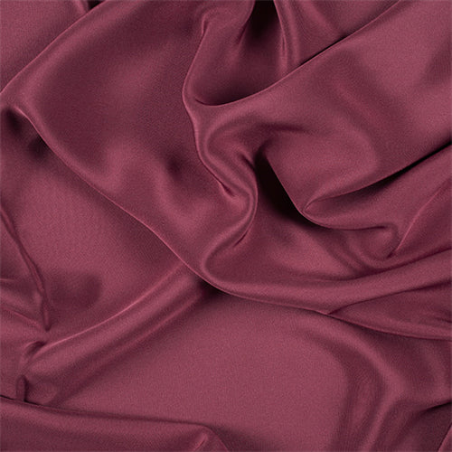 Runway Silks Burgundy 4 Ply Silk Crepe Fabric - Reorderable