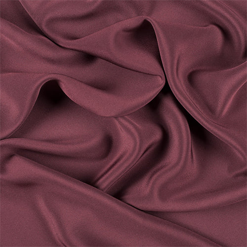 Runway Silks Dark Brick Red 4 Ply Silk Crepe Fabric - Reorderable