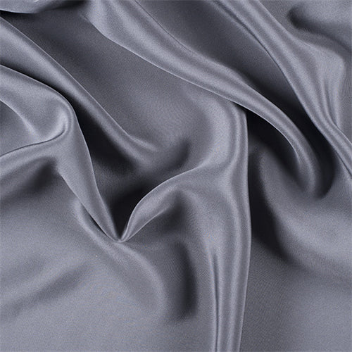 Runway Silks Gray 4 Ply Silk Crepe Fabric - Reorderable