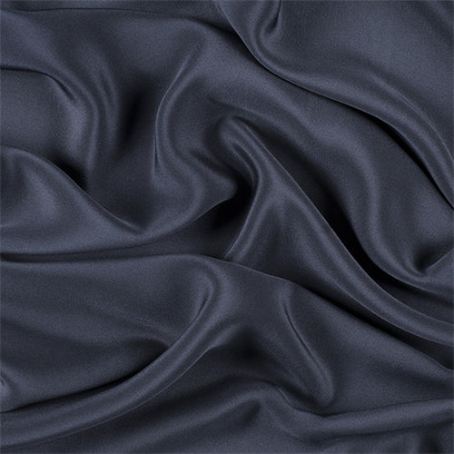Runway Silks Navy Blue 4 Ply Silk Crepe Fabric - Reorderable