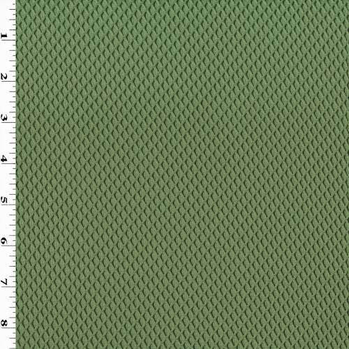 2 YD PC-Green Diamond Trellis Double Knit Mesh Fabric