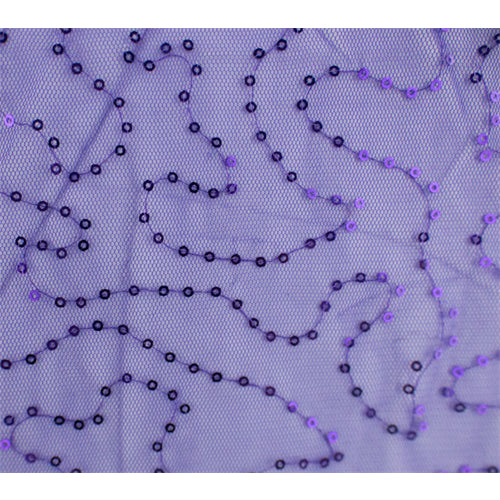 3 YD PC-Purple Spiral Sequin Mesh Fabric