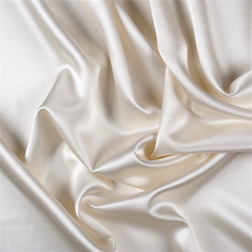 Runway Silks Eggshell Silk Crepe Back Satin Fabric - Reorderable